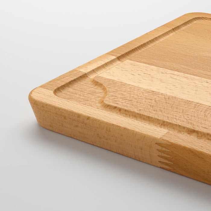 An ideal bamboo chopping board from IKEA for meal prep, with a spacious surface area for cutting and slicing.