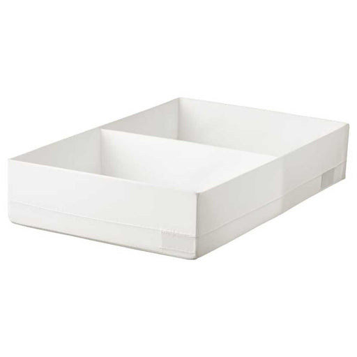 Ikea white box with multiple compartments for clothes storage, featuring a clear design and easy transportation 10474442 