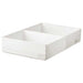 Ikea white box with multiple compartments for clothes storage, featuring a clear design and easy transportation 10474442 