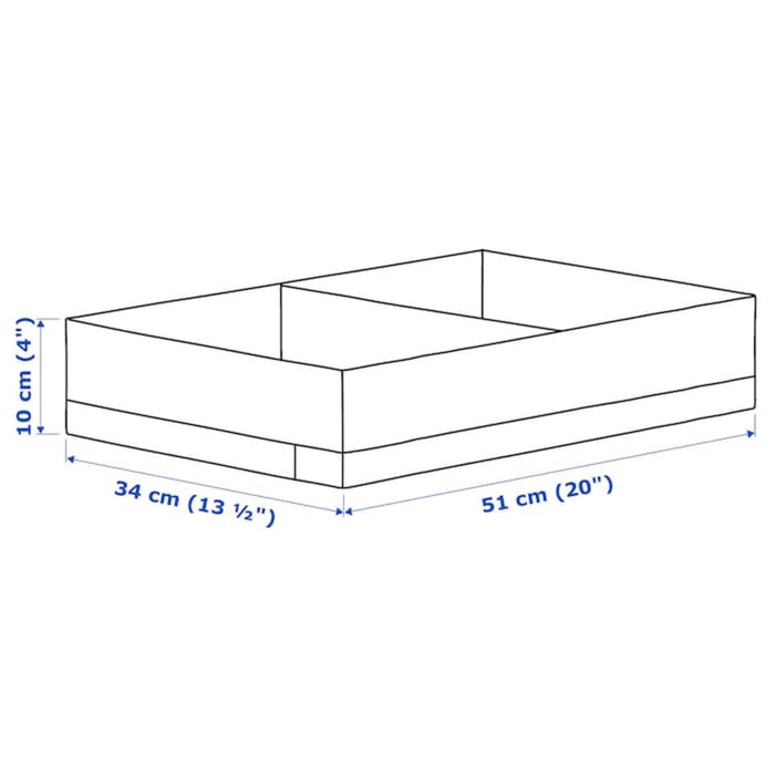 A image of showing IKEA box with compartment size 10474442