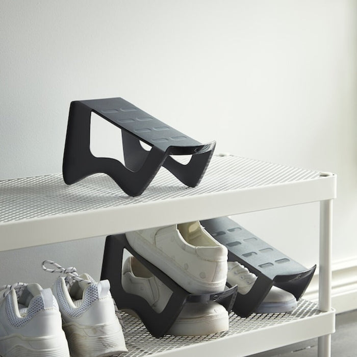 A close-up of the sturdy frame of the IKEA Shoe Organiser, featuring durable construction and a sleek design.