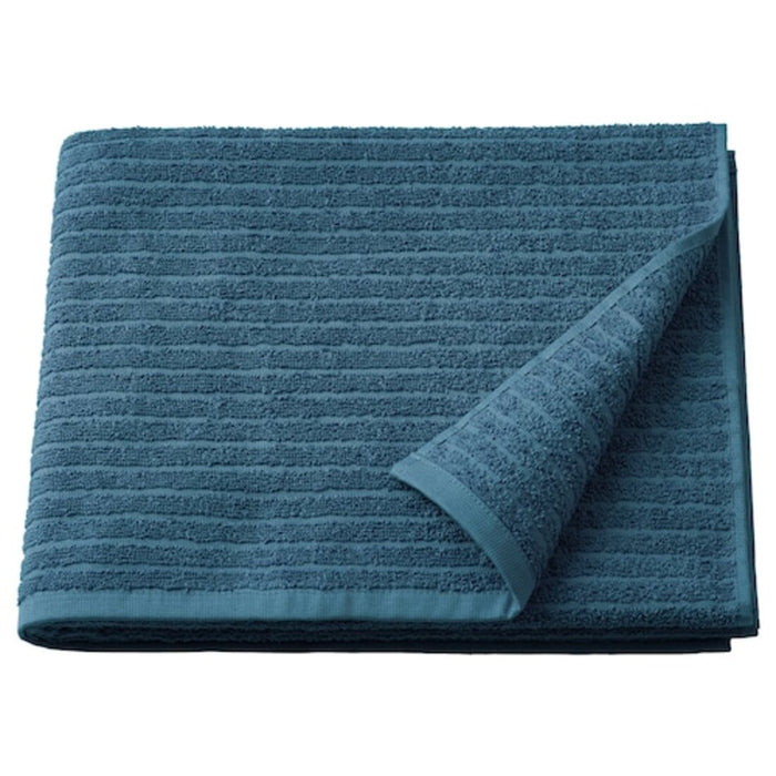 Soft and absorbent bath towel in blue color, size 70x140 cm from IKEA