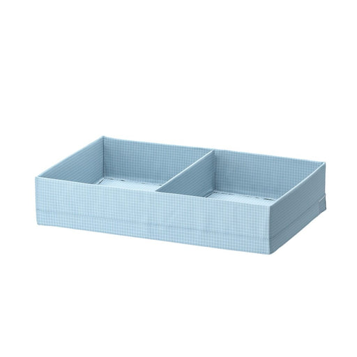 Ikea blue box with multiple compartments for clothes storage, featuring a clear design and easy transportation 70493918