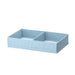 Ikea blue box with multiple compartments for clothes storage, featuring a clear design and easy transportation 70493918