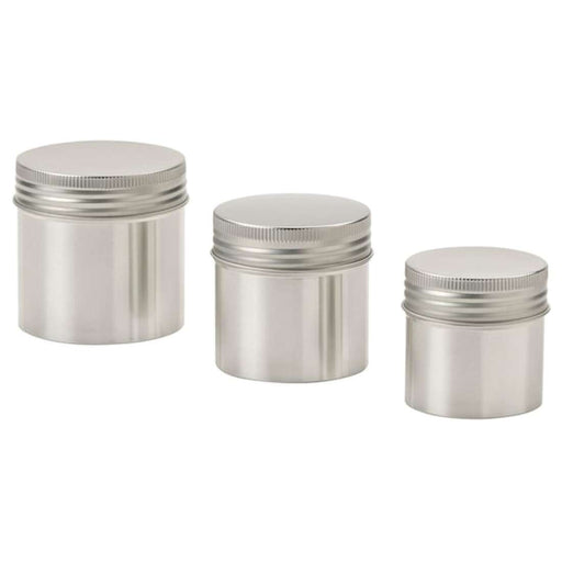 Digital Shoppy Storage tin with lid, set of 3, metal 10468281