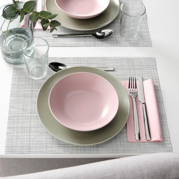 Pink Plate Ikea Dinera Deep Plate Pink 18 Piece Dinner Set IKEA