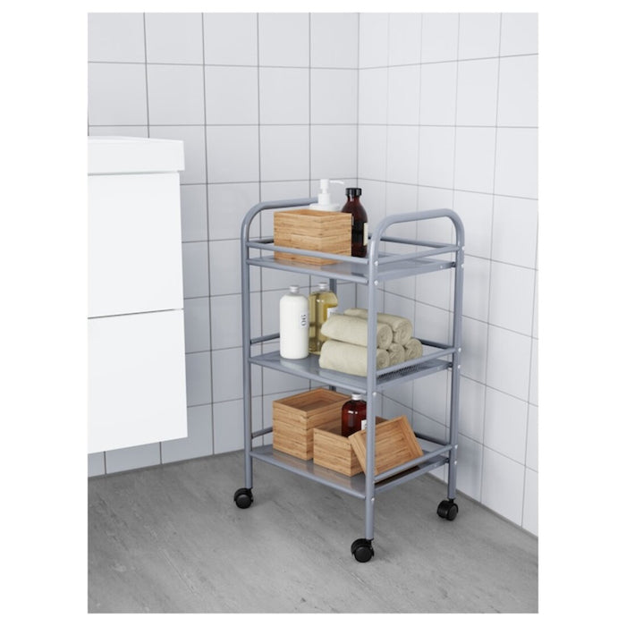 Silver trolley with a collapsible design for easy storage .60263055