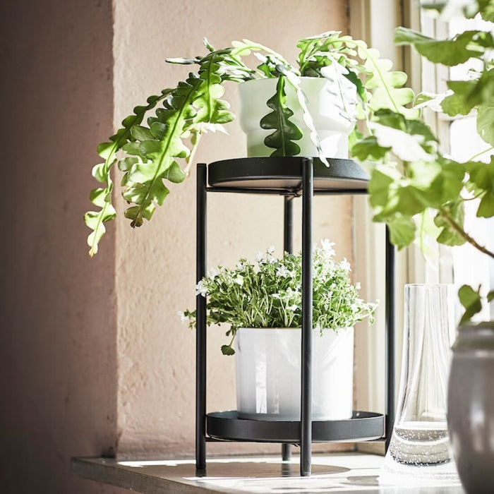 Digital Shoppy IKEA Plant stand, in/outdoor black, Contemporary and practical, IKEA's black plant stand is suitable for indoor and outdoor use. Use it to showcase your plants in style and elevate your decor. 90486653