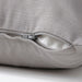 An image of an IKEA cushion cover with a grey color showcasing its soft texture and hidden zipper-  80493017
