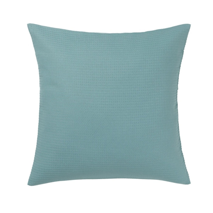 A simple yet elegant cushion cover in solid Grey-Turquoise, crafted from durable and easy-to-clean materiale- 00495237