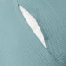 A closeup image of Ikea Grey-Turquoise cushion cover envelope closing keeps the cushion in place without the need for zippers or buttons- 00495237