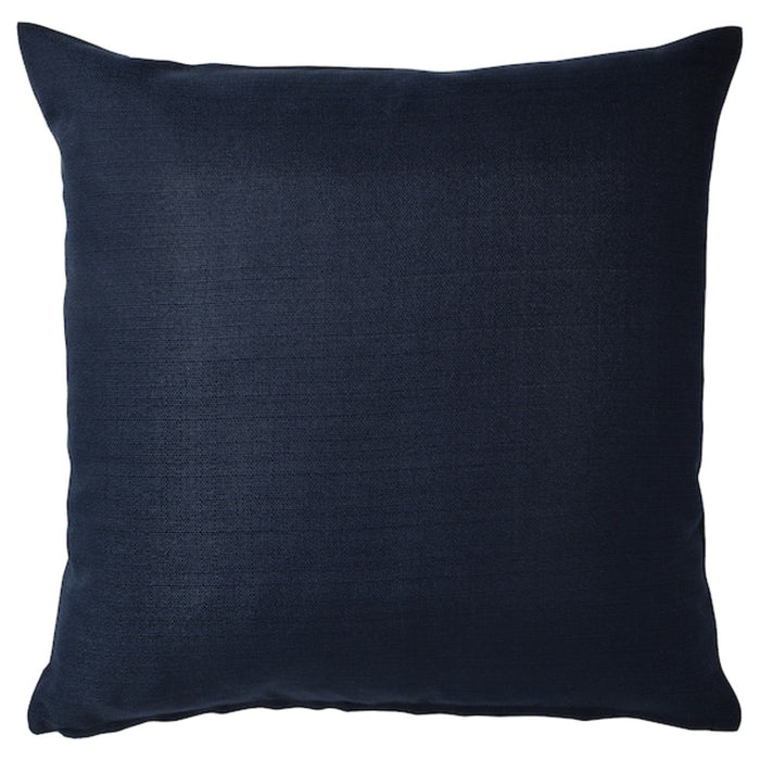 A simple yet elegant cushion cover in solid Black-Blue, crafted from durable and easy-to-clean materiale- 20495260