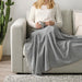Digital Shoppy Throw, Grey, 120x160 cm (47x63 ) , (SINGLE). 10513599 ,throw on bed,throw for sofa,online,living room,bedroom