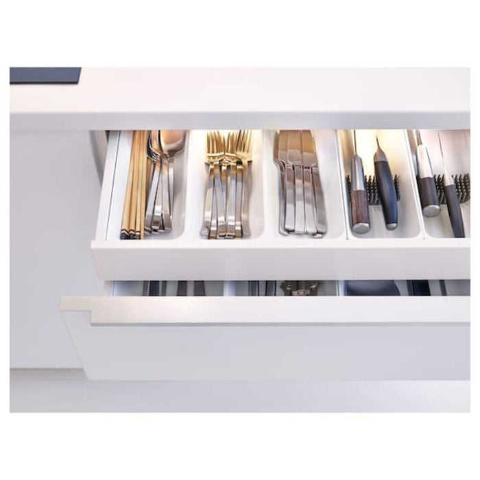 A drawer with an Ikea LED lighting strip turned on, providing optimal illumination for easy access to items. 50456672