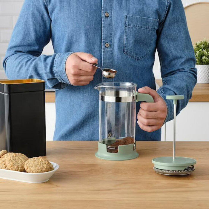 IKEA UPPHETTA Coffee/tea maker, glass/stainless steel light green, l (34 oz)