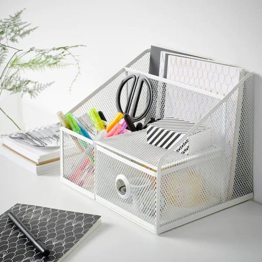 Digital Shoppy IKEA, Desk organiser, white, 25x20 cm (9 ¾x7 ¾ " , Desk Organiser Box, For Students, For Kids, 80428828 .  