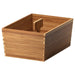 Digital Shoppy An overhead picture of the functional and chic IKEA Box with Handle, expertly crafted from bamboo and conveniently sized at 33x24 cm, shown in use to store jewelry and accessories. - Digital Shoppy-70271130