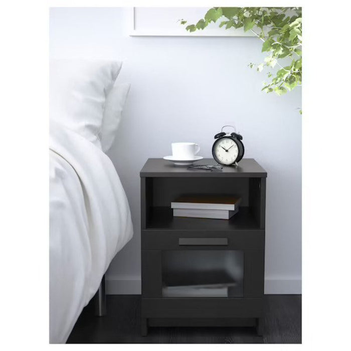 IKEA bedside table with a bookshelf for avid readers.90354068
