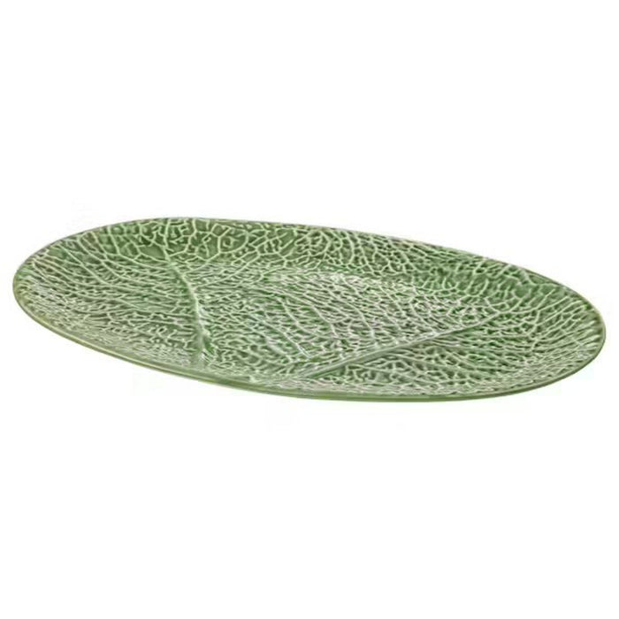 A green serving plate from Ikea with raised edges for easy handling 70403098