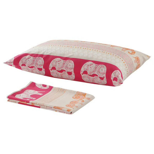 Pink cotton flat sheet and pillowcase from IKEA   90455166