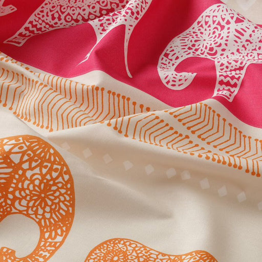 Close-up image of pink cotton flat sheet from IKEA 90455166