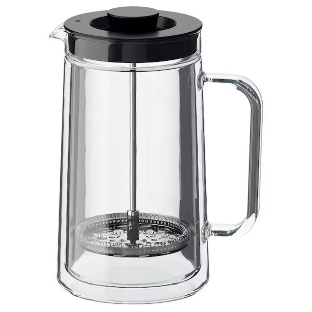 IKEA Upphetta French Press Coffee Maker Glass Plastic Stainless 34 oz