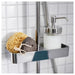 Digital Shoppy A shower with IKEA's chrome-plated shower shelf holding soap and a loofah-digital-shoppy-70328527