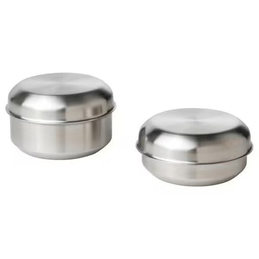 Digital Shoppy IKEA Snack container, set of 2, stainless steel, Silver -for Food storage & organizing boxes, kitchen, restaurants, catering, wholesale, disposable hot food containers, plastic-60508581