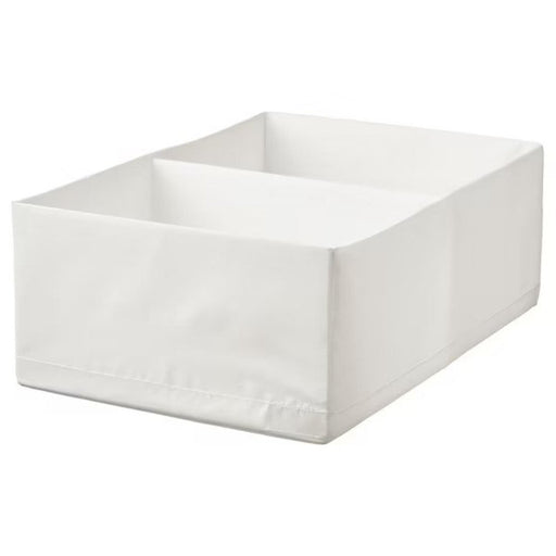 Ikea white box with multiple compartments for clothes storage, featuring a clear design and easy transportation 20474446