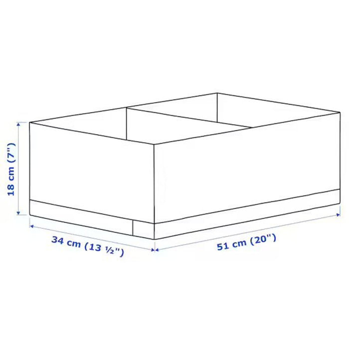 An image shows a size of the IKEA box with compartment20474446