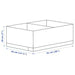 An image shows a size of the IKEA box with compartment20474446