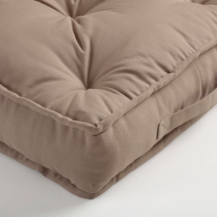 A small and compact IKEA floor cushion, perfect for small spaces. 00415844, 90540221,10540220, 70540222