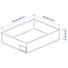 Digital Shoppy IKEA Organiser, white, 26x20x6 cm (10 ¼x7 ¾x2 ¼ ")-ikea-storage-box-online-india-storage-box-for-multipurpose-storage-box-for-kitchen-storage-box-for-clothes-box-with-compartments-digital-shoppy-60507402