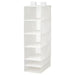 A white IKEA storage unit with 6 compartments, perfect for organizing small spaces.