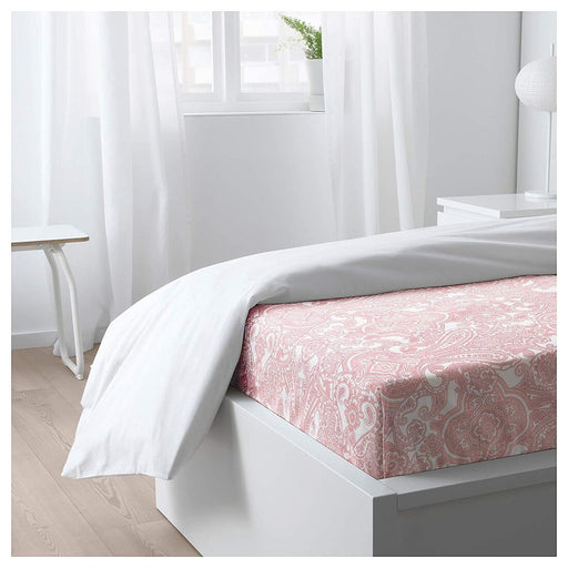 Digital Shoppy IKEA sheet, White/Pink, 240x260 (King) 70410305 online price cotton for bedroom bed mattress