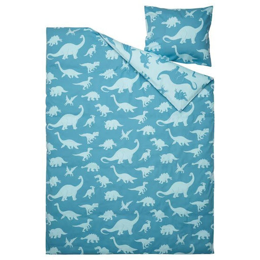 Digital Shoppy IKEA Duvet cover and pillowcase, dinosaur/blue150x200/50x80 cm  80464128 soft chemicals harm online price