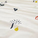 A close-up shot of IKEA's duvet cover in a soft Multicolor with a matching pillowcase  00504699 