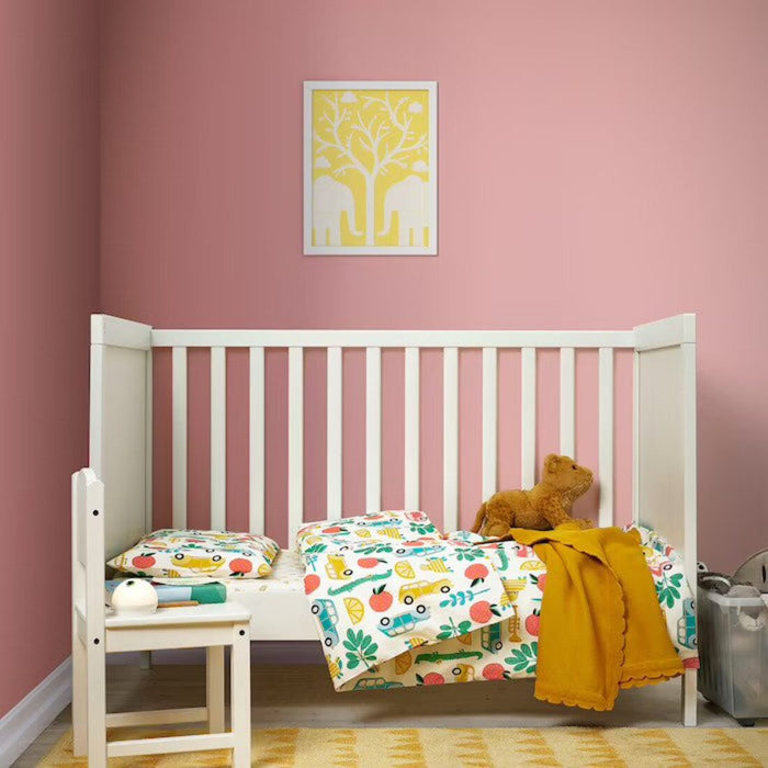 Digital Shoppy IKEA 3-piece bedlinen set for cot, multicolour60x120 cm (23 5/8x47 1/4 ") 70462554  soft comfortable sleep online price