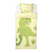 Stylish duvet cover and pillowcase Light Green ( Tyrannosaurus Rex/Triceratops/yellow )  from IKEA  60464110 