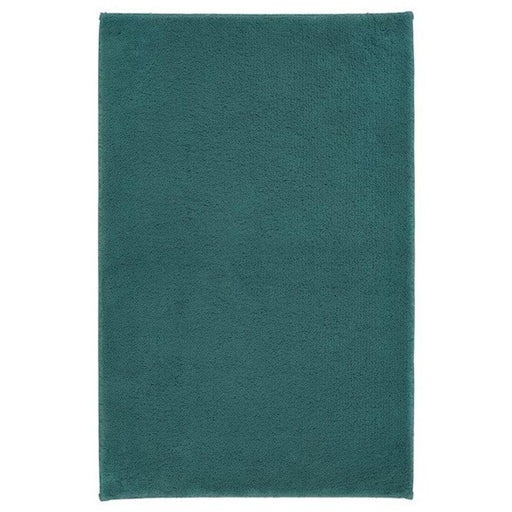 Grey-turqoise bath mat from IKEA with plush texture and anti-slip backing for added safety and comfort 90507995