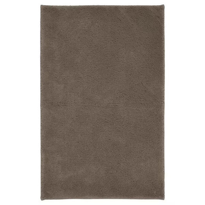 Grey-brown bath mat from IKEA with plush texture and anti-slip backing for added safety and comfort 30507984