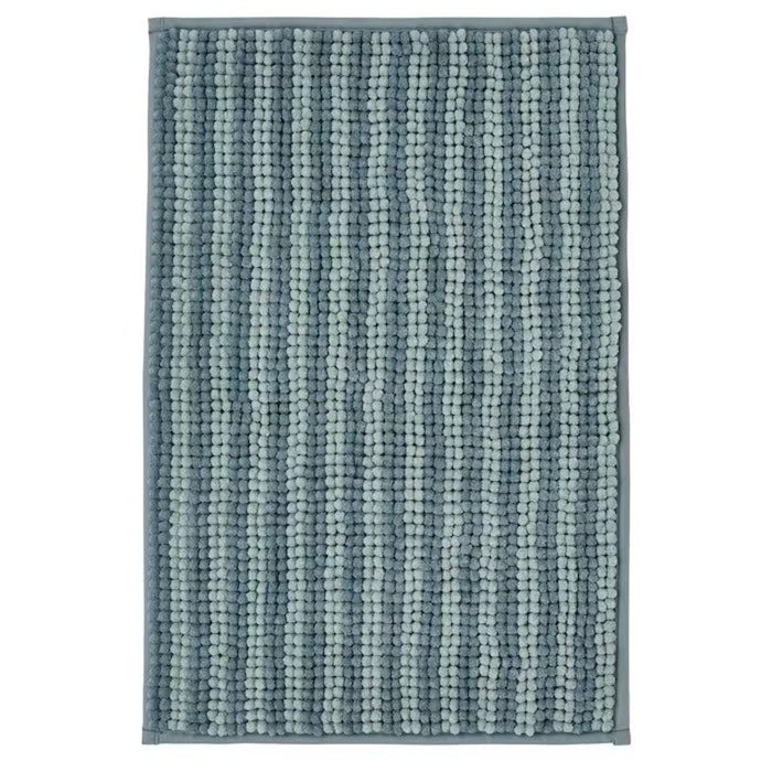 Blue bath mat from IKEA with plush texture and anti-slip backing for added safety and comfort 80526536