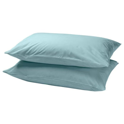 Blue cotton pillowcase from IKEA, soft and comfortable fabric with a simple rainbow design 50501698  