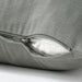 An image of an IKEA cushion cover with a grey-green color showcasing its soft texture and hidden zipper-90495266