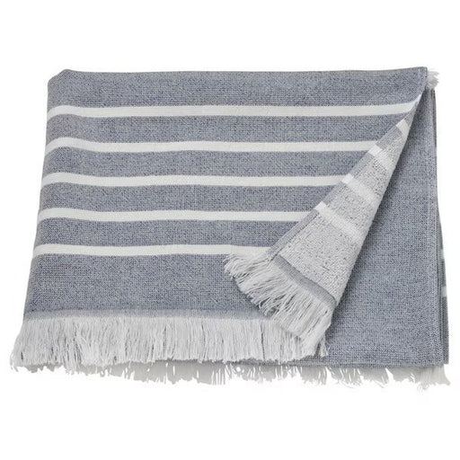 Blue and white striped bath towel measuring 70x140 cm from IKEA-00521665