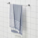 Plush bath towel in blue and white stripes, 70x140 cm in size from IKEA-00521665