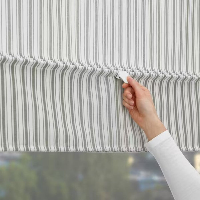 Digital Shoppy IKEA Roman blind, white/green/striped,-roman blinds india-roller blinds-ikea smart blinds- blinds & curtain- 40491082-digital-shoppy