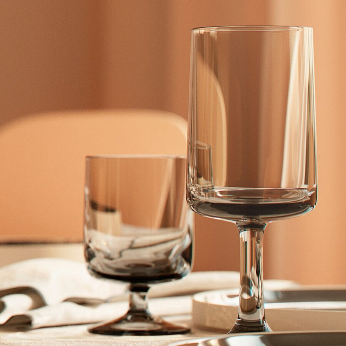  IKEA wine glasses made from clear glass, featuring a versatile and timeless design. 