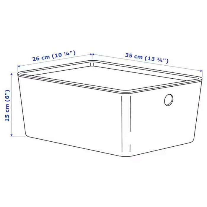  IKEA Box with lid, transparent black ,26x35x15 cm, (10 ¼x13 ¾x6 ") price online storage box lids for kitchen home container digital shoppy 50514040