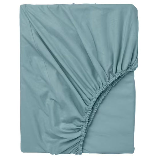 An IKEA fitted sheet in a soft, light blue color 60501669